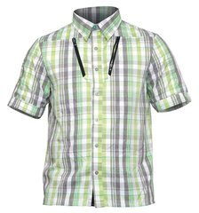 Сорочка з коротким рукавом Norfin Summer чоловіча S Сірий\Зелений (654001-S)